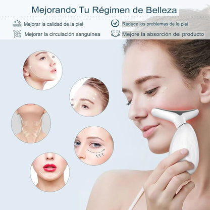 Masajeador Facial LED con Vibración - Rejuvenated Skin®